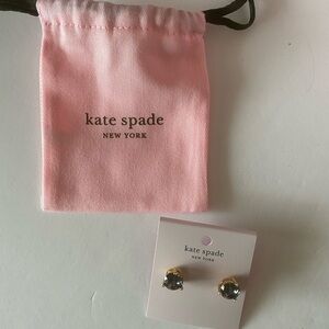 kate spade rise and shine black diamond stud earrings
